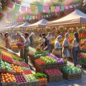 "Spring farmers' market celebration"