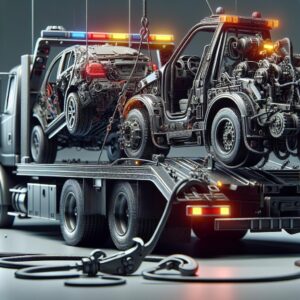 Tow truck towing vehicle