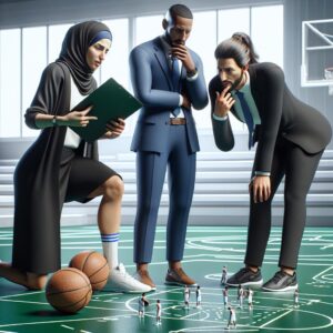 Basketball Coaches Planning Strategy