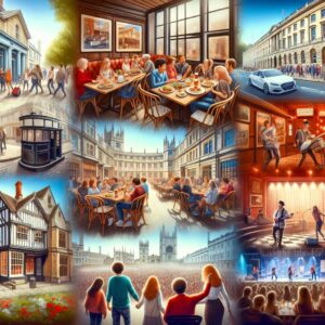 Oxford dining and entertainment collage