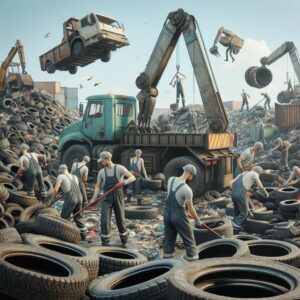 Discarded tires and vehicles cleanup