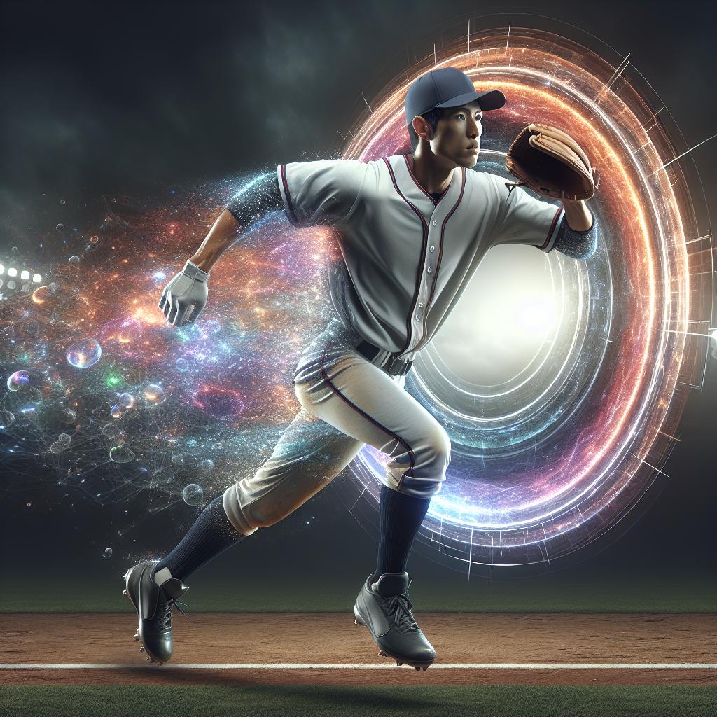 Baseball player entering portal