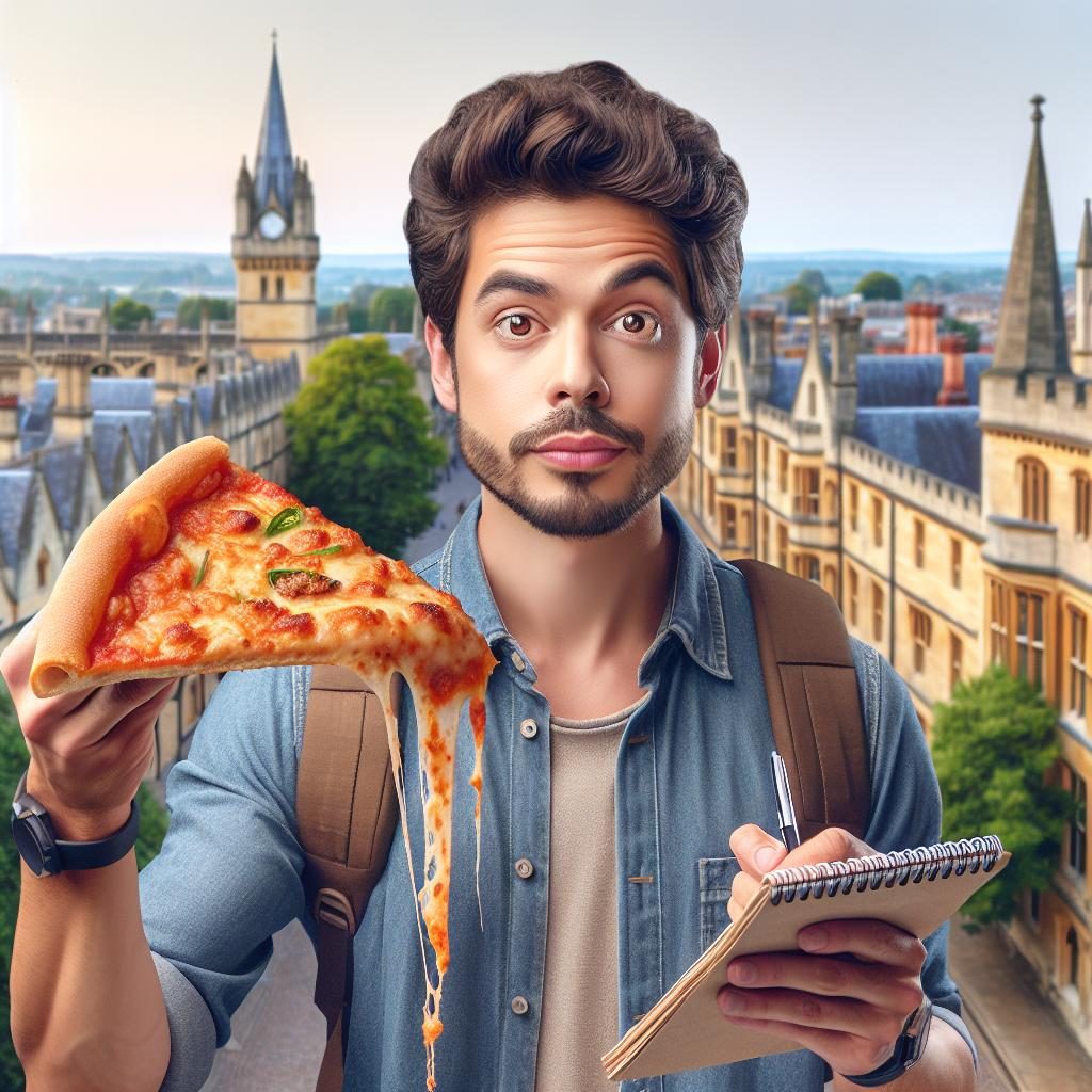 Pizza reviewer exploring Oxford