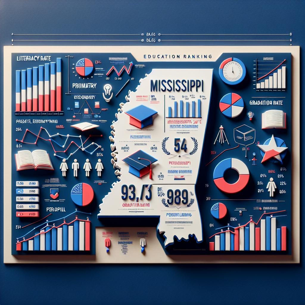 Mississippi education ranking infographic