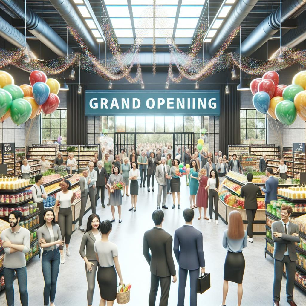 Grocery store grand opening