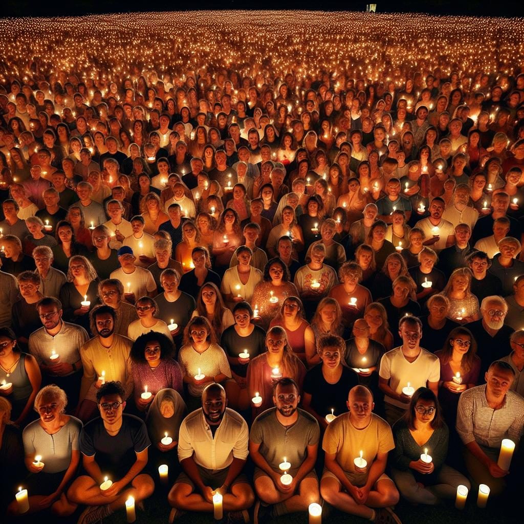 "Oxford community vigil candlelight"