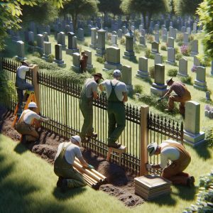 New Cemetery Fence Installation