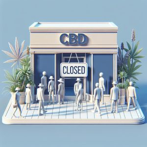 CBD store closed sign