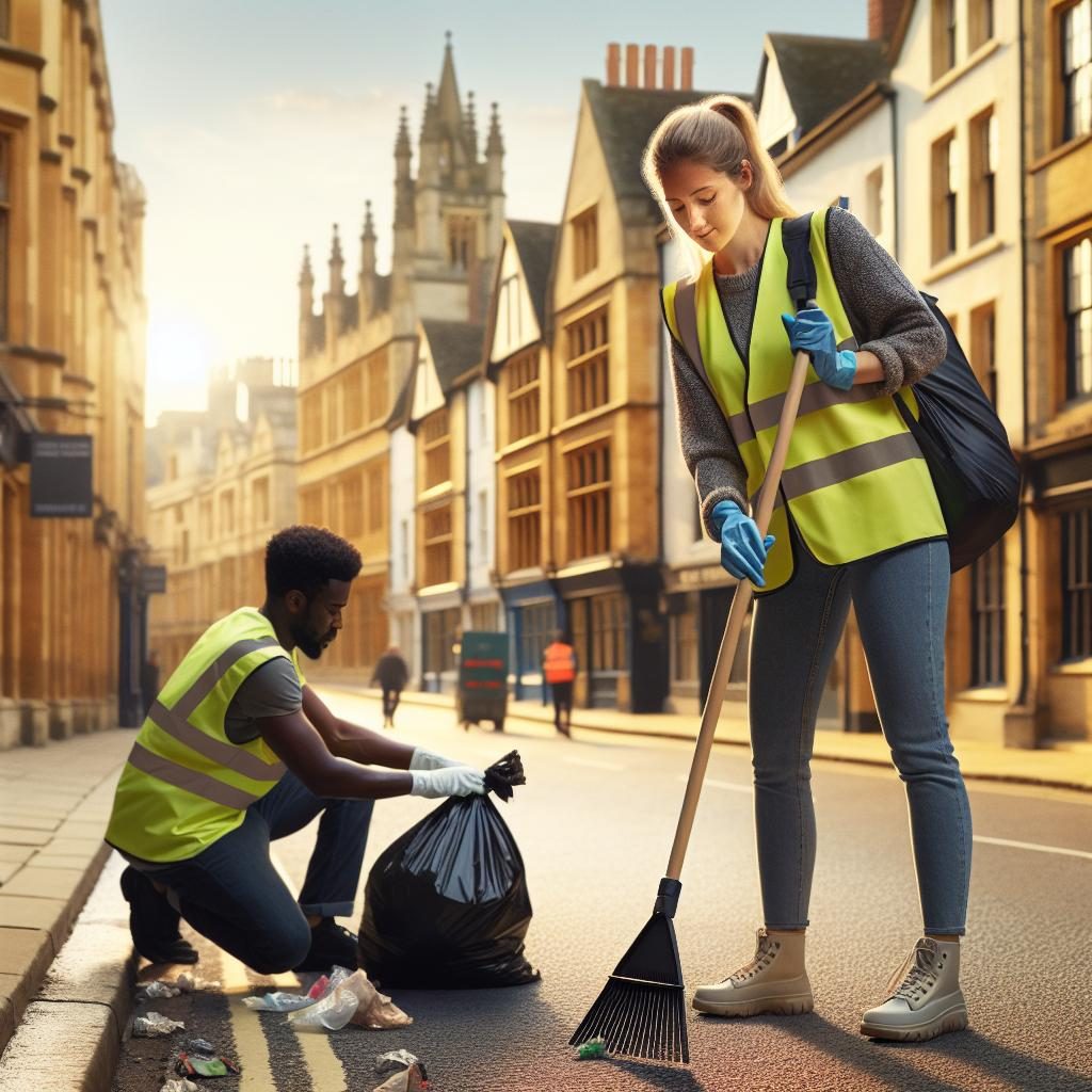 Community cleaning Oxford streets