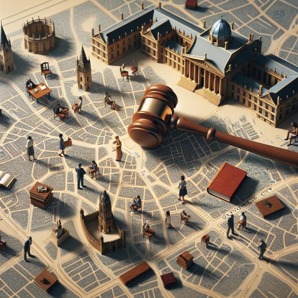 Gavel on Oxford city map