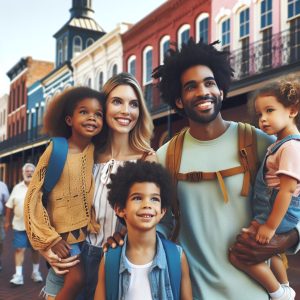 "Family exploring Oxford, Mississippi"