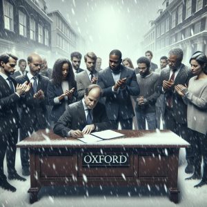 Oxford board signing emergency proclamation amidst snowstorm