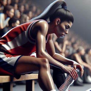 Basketball player resting