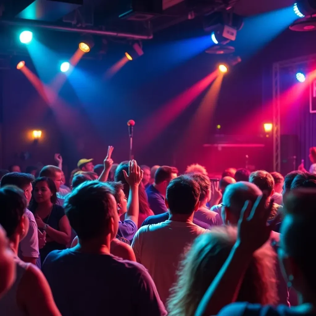 Audience enjoying a blues concert in Oxford, Mississippi