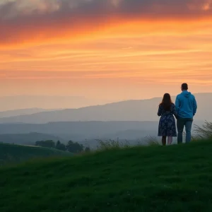 A peaceful landscape representing remembrance and connection.