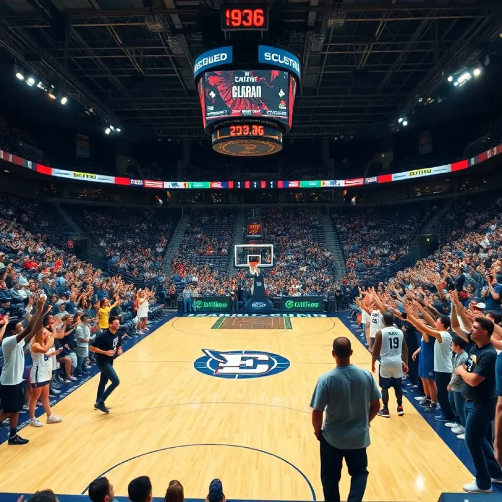 Ole Miss Rebels facing Georgia Bulldogs in a basketball game