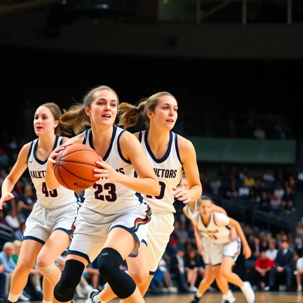 Action shot of Ole Miss women's basketball game against Florida Gators