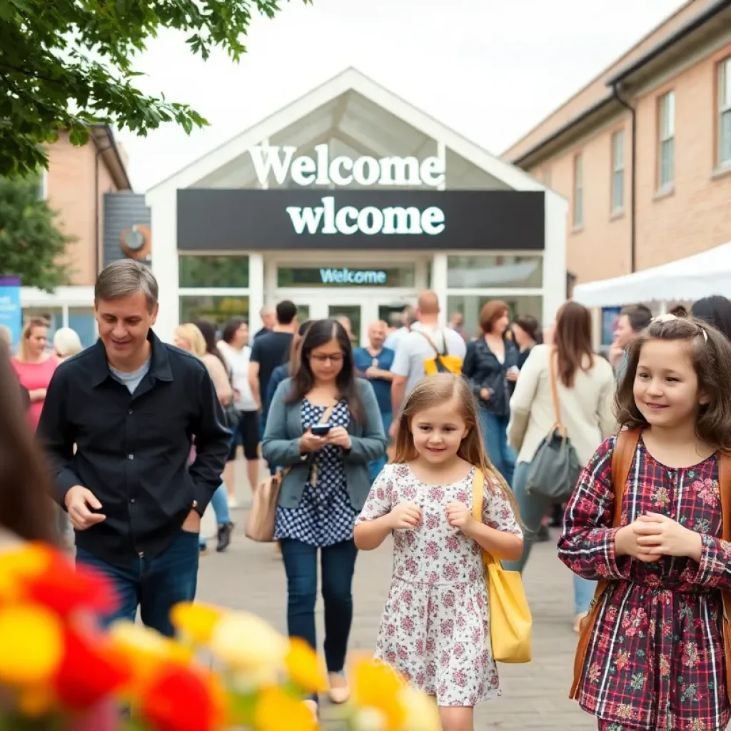 Community engagement in Oxford with visitors enjoying events.