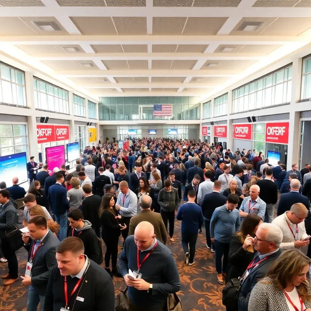 Crowd at the Oxford Conference Center during an event