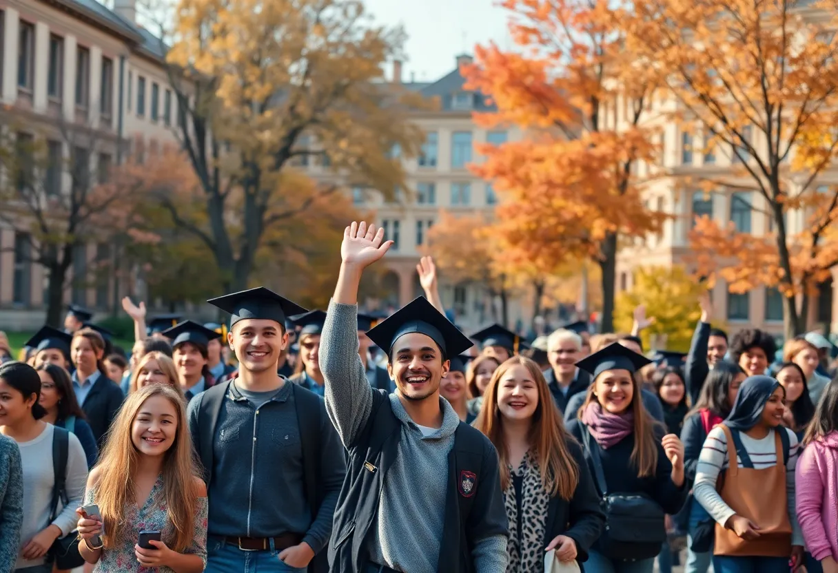 Students celebrating the Fall 2024 Honor Roll at the University of Mississippi