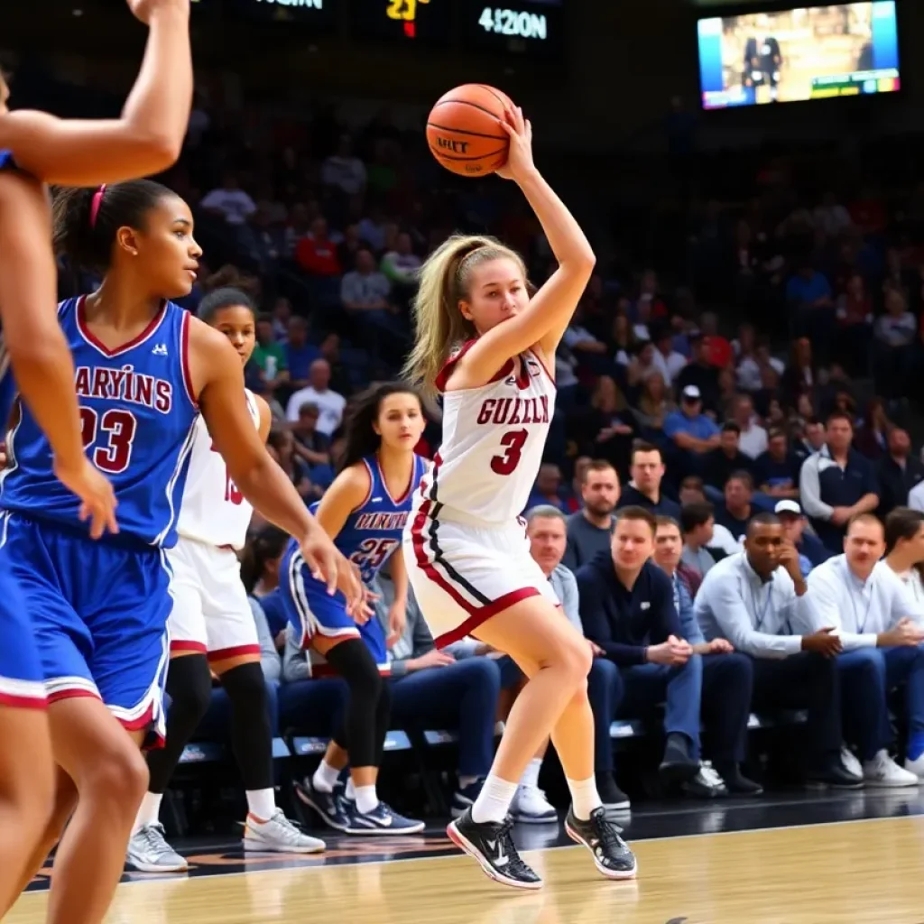 Oklahoma Sooners facing Ole Miss Rebels in intense SEC women's basketball game.