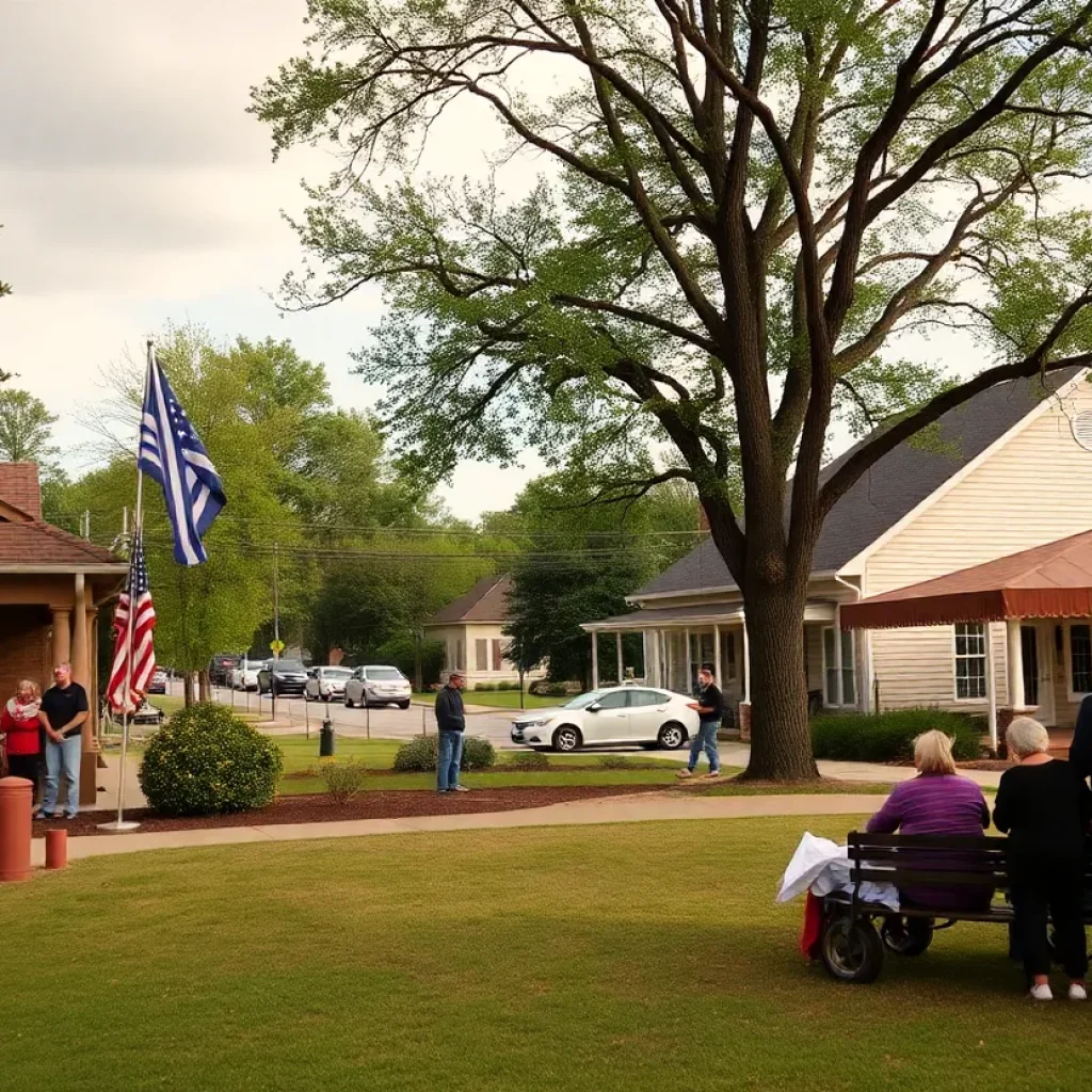 A community gathering in Oxford MS to support the search for Jay Lee.