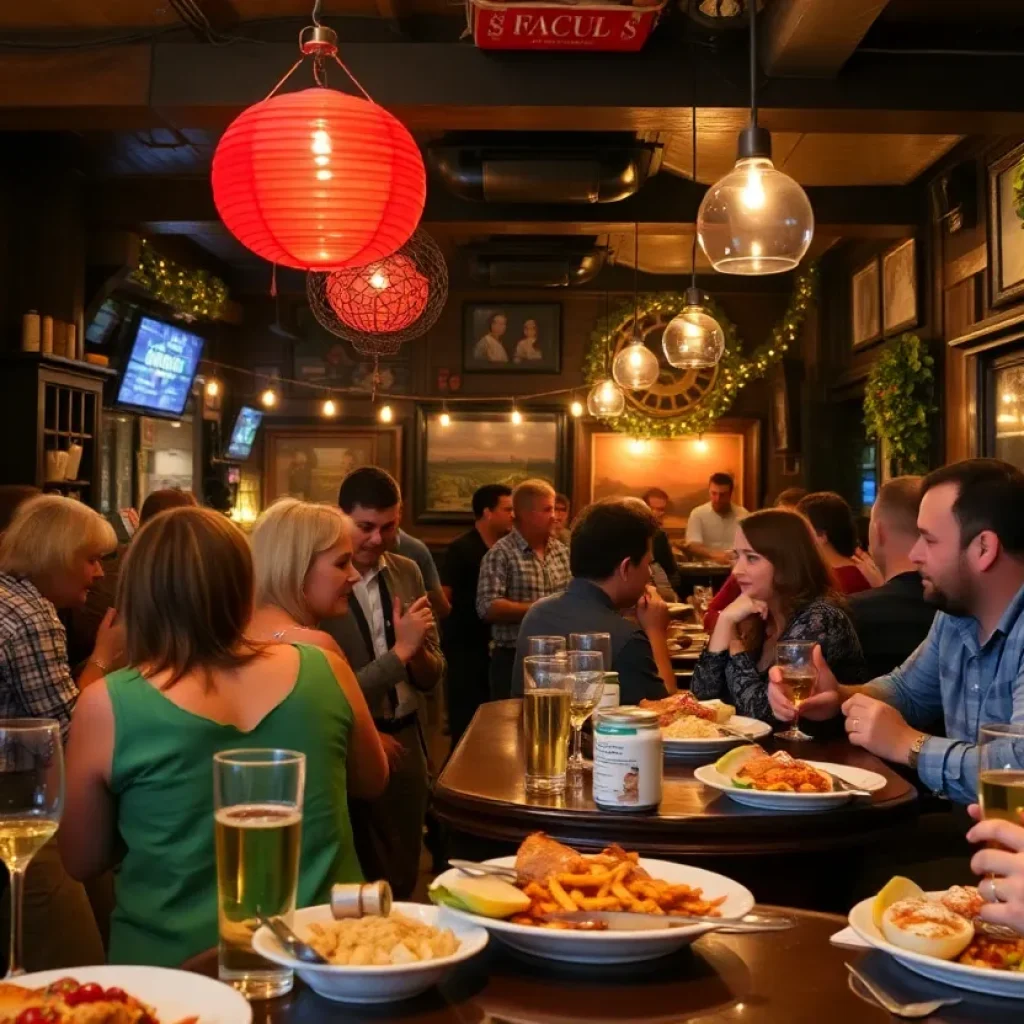 Lively interior of Rooster's Blueshouse with patrons enjoying the atmosphere