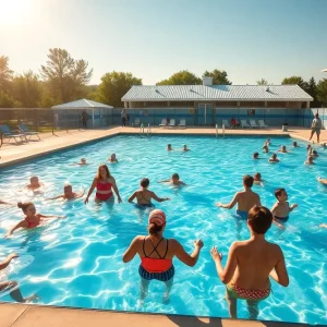 Families enjoying the Oxford City Pool