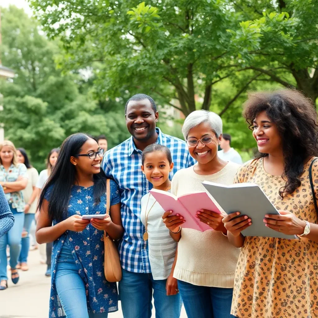 Residents of Oxford, Mississippi enjoying a community gathering