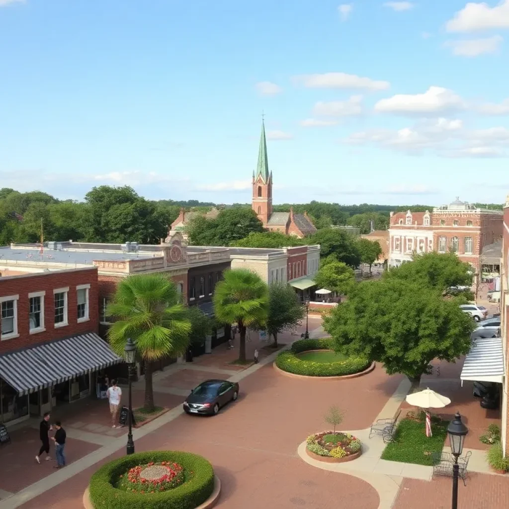 Charming streets of Oxford, Mississippi showcasing community spirit.